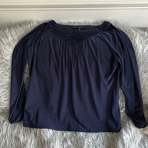 WHBM navy blouse